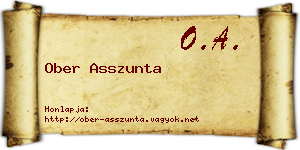 Ober Asszunta névjegykártya